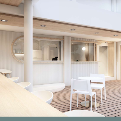 ออกแบบ ผลิต และติดตั้งร้าน : ร้าน hachi hachi บางแสน ชลบุรี